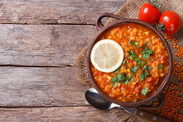 istock red lentil soup with lemon horizontal view from above 464776686