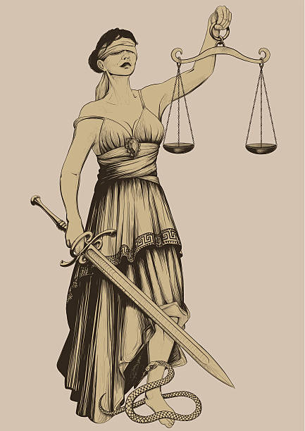 illustrazioni stock, clip art, cartoni animati e icone di tendenza di simbolo di giustizia femida - femida