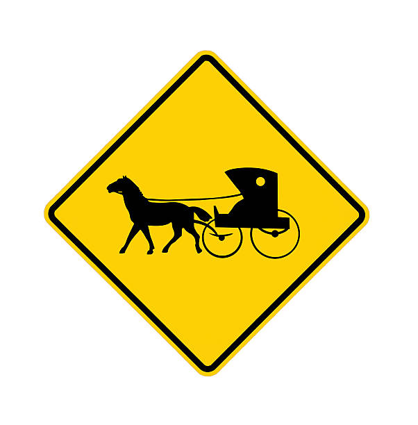 istock road sign - Amish buggy and horse 464776985