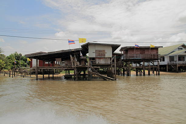 istock Riverside house at Chao Phraya river in Bangkok, Thailand 464777329