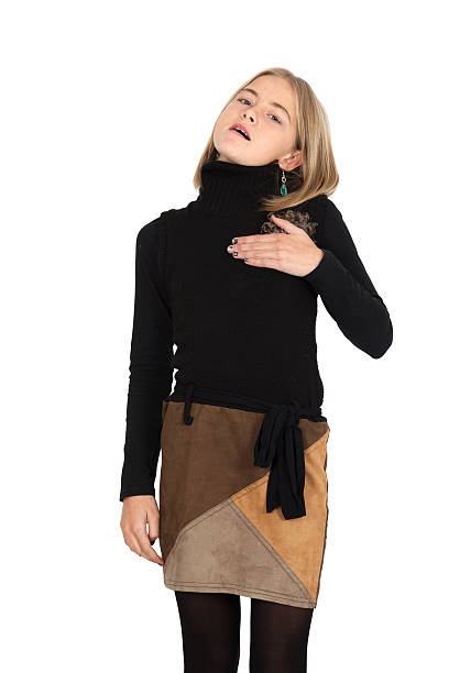 istock Beautiful girl doing different expressions in different sets of clothes 464777526