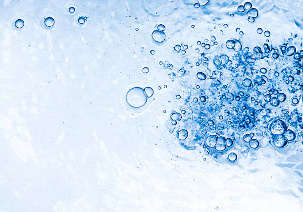 istock Bubbles in water. Blue natural background. 464780118