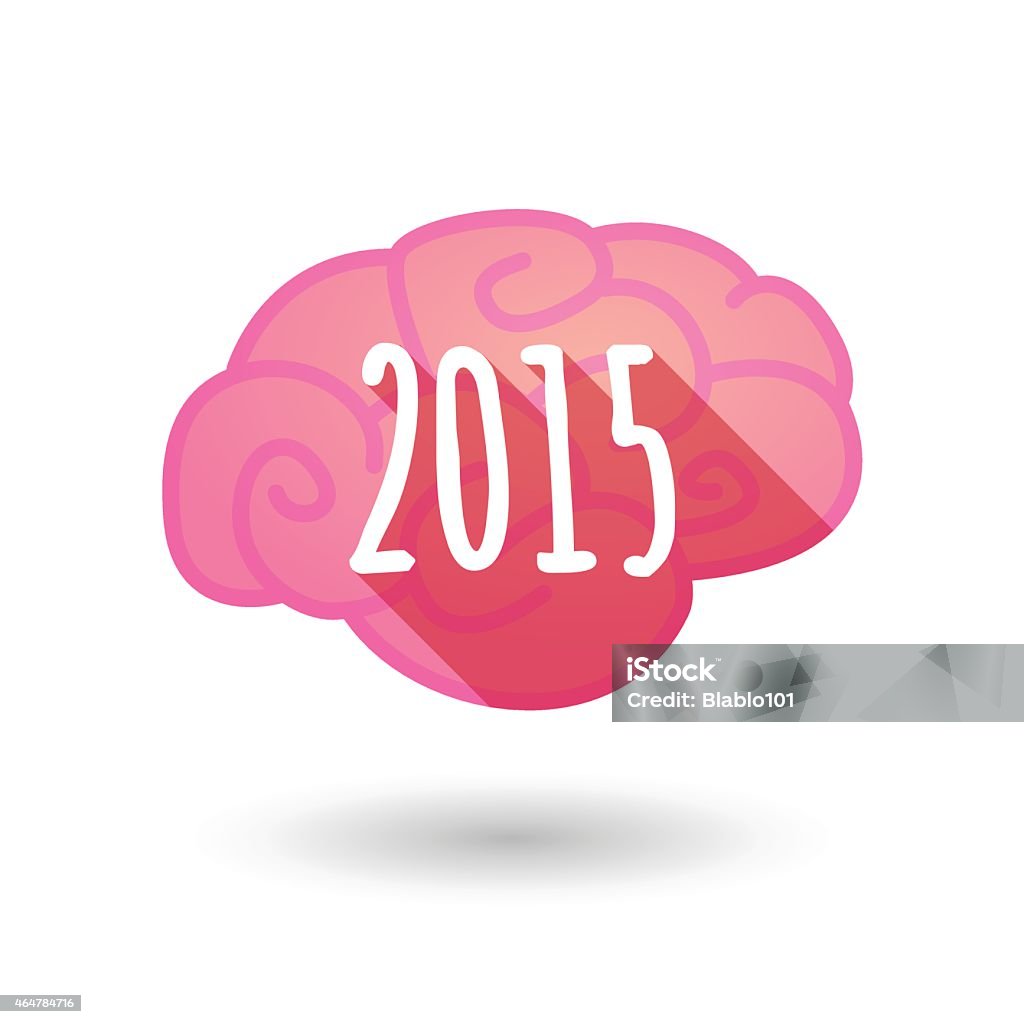 brain year 2015 design Illustration of a brain   year 2015 design 2015 stock vector