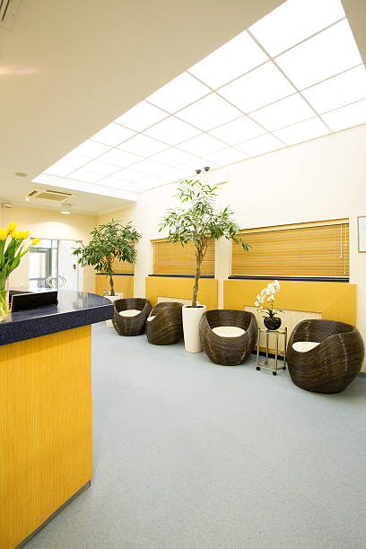 istock View of spa corridor 464784770