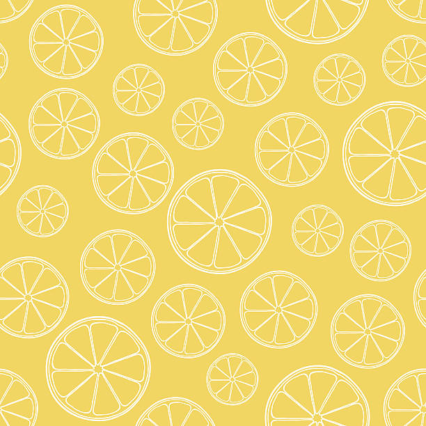 illustrazioni stock, clip art, cartoni animati e icone di tendenza di vettore senza soluzione di continuità motivo arancione - lemon