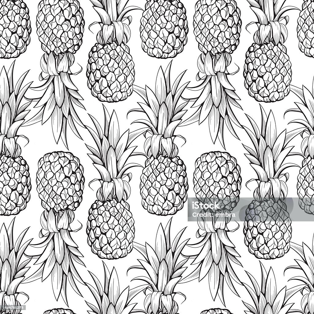 Pineapples seamless pattern 2015 stock vector