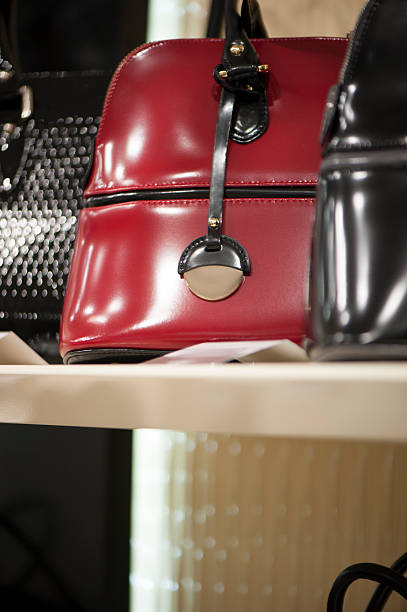 istock Bags on the shelves in the store 464785454