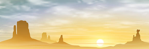 Desert Landscape vector art illustration