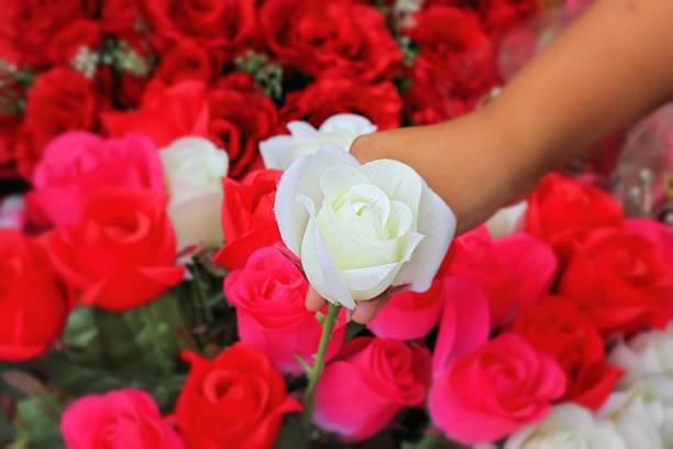 istock beautiful of rose artificial flowers 464792754