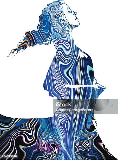 Ilustración de Psicodélico Mujer Bailando y más Vectores Libres de Derechos de Surrealismo - Surrealismo, Surrealista, Retro