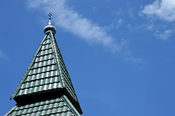 dome of the mosque against blue sky