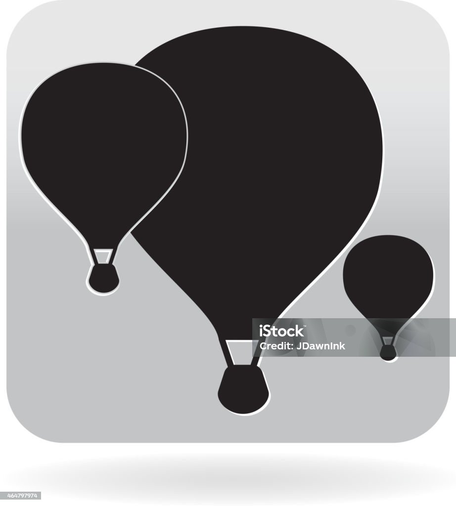 Icono de globos de aire caliente - arte vectorial de Globo aerostático libre de derechos