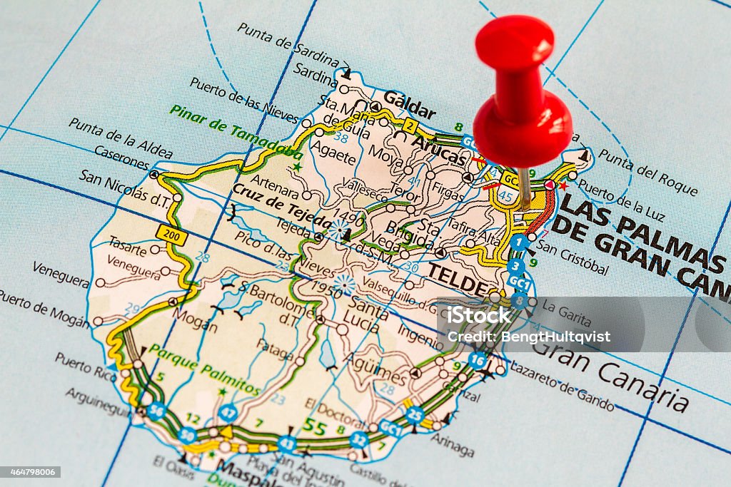 Rizado semiconductor Zanahoria Las Palmas De Gran Canaria En Un Mapa Foto de stock y más banco de imágenes  de Isla de Gran Canaria - Isla de Gran Canaria, Mapa, 2015 - iStock