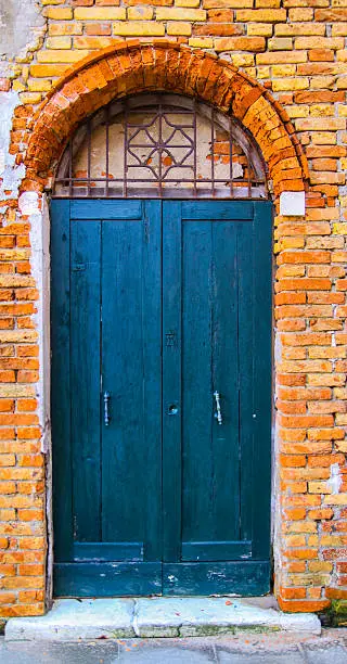 A door of a historic building in Venice