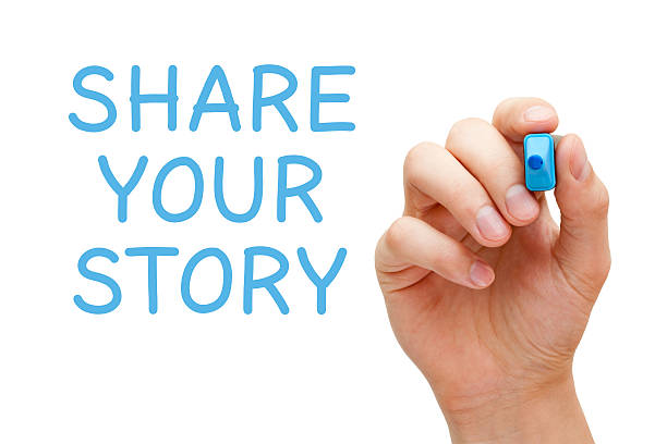 istock Share Your Story Blue Marker 464798656