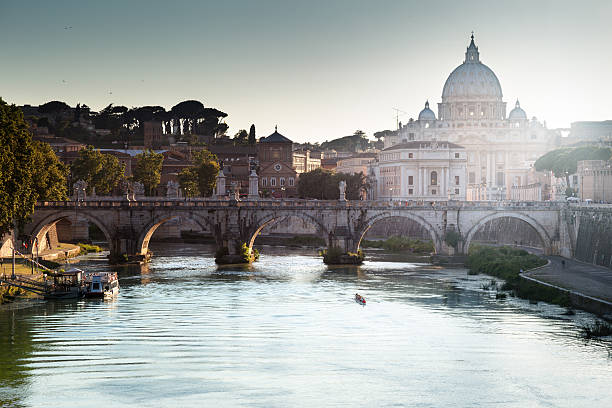 istock view on Tiber and St Peter Basilica in Vatican 464802860
