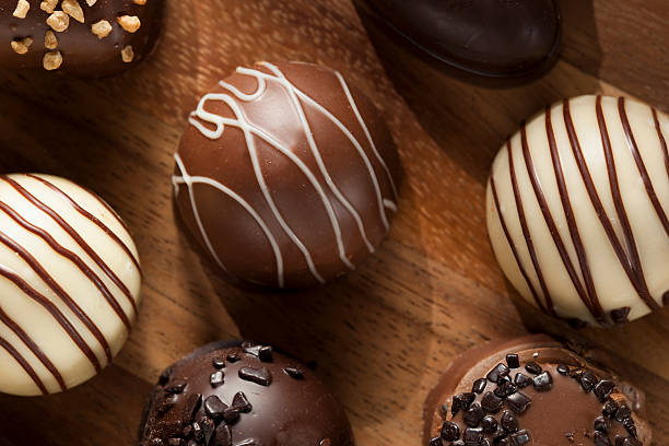 istock Gourmet Fancy Dark Chocolate Truffle Candy 464803395