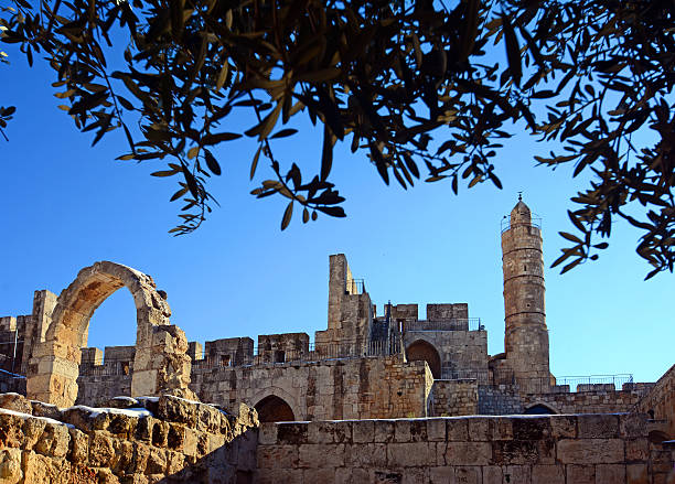 ダヴィドシテダル、エルサレム、イスラエル - tower of david ストックフォトと画像