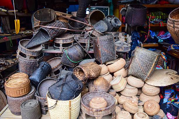 istock Traditional handmade drums somewhere in Mai Chau, Viet nam 464804216
