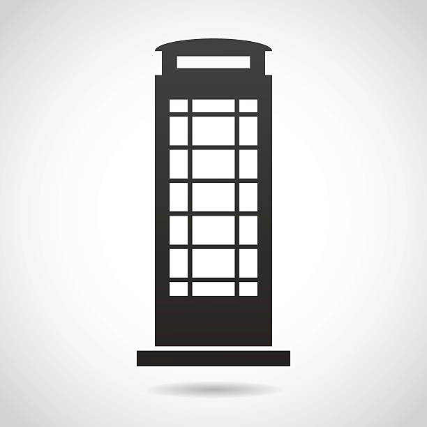 telefonzelle-symbol isoliert auf weißem hintergrund. - telephone cabin london england telephone booth stock-grafiken, -clipart, -cartoons und -symbole