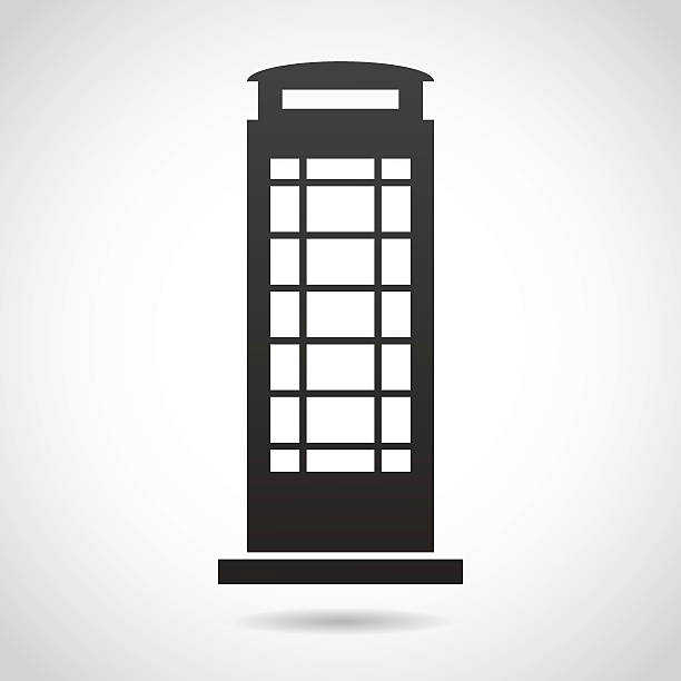 телефон из значок, изолированные на белом фоне. - coin operated pay phone telephone communication stock illustrations
