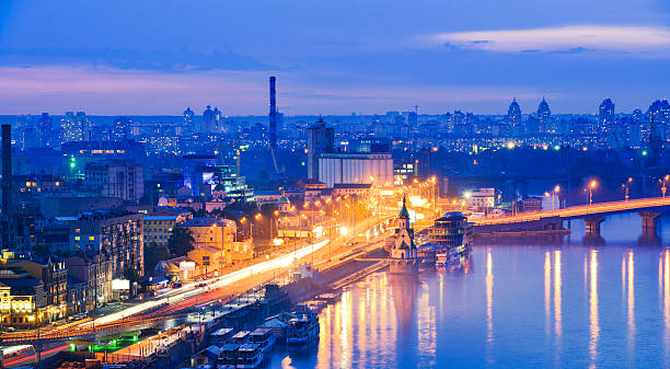 istock Night panorama of Kiev. 464810770