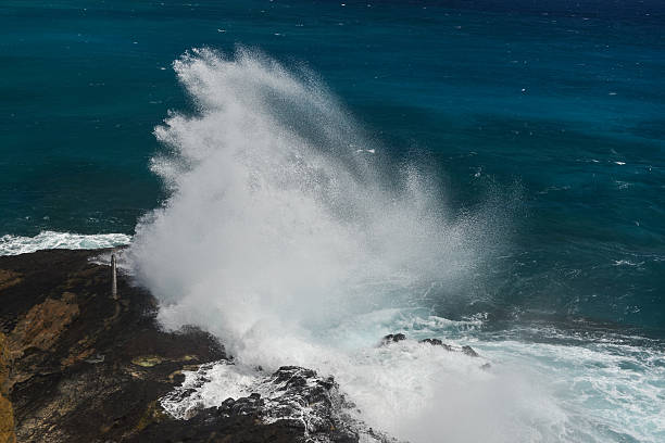 Halona Blow Hole Beach on Oahu, Hawaii