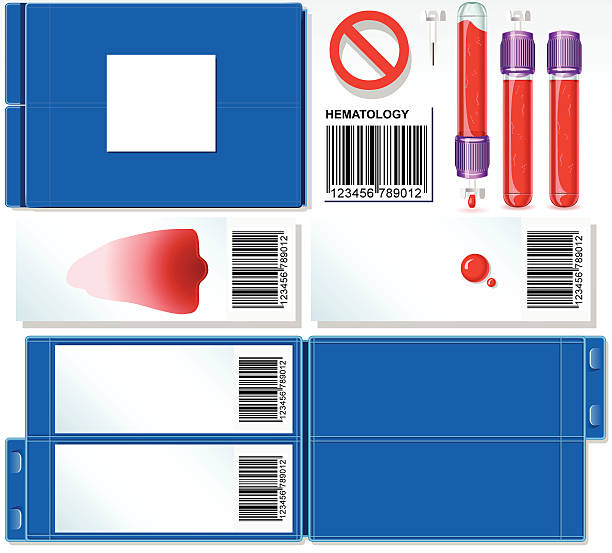 혈액검사 검사 전체 - microscope slide stock illustrations