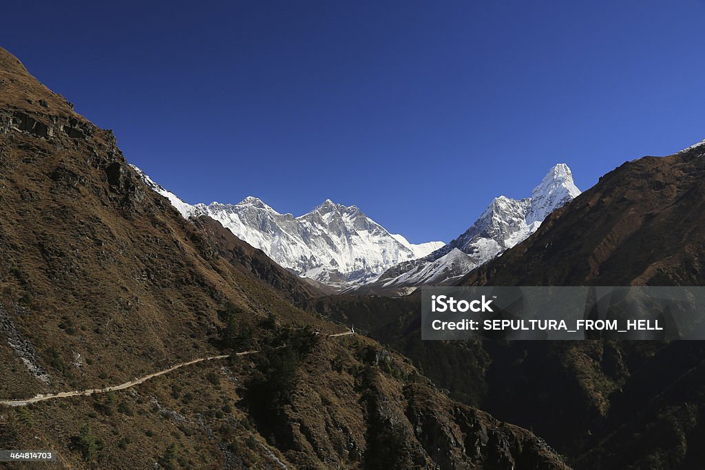 Ама-Даблам Пик из Непала на Эверест trek - Стоковые фото Азия роялти-фри