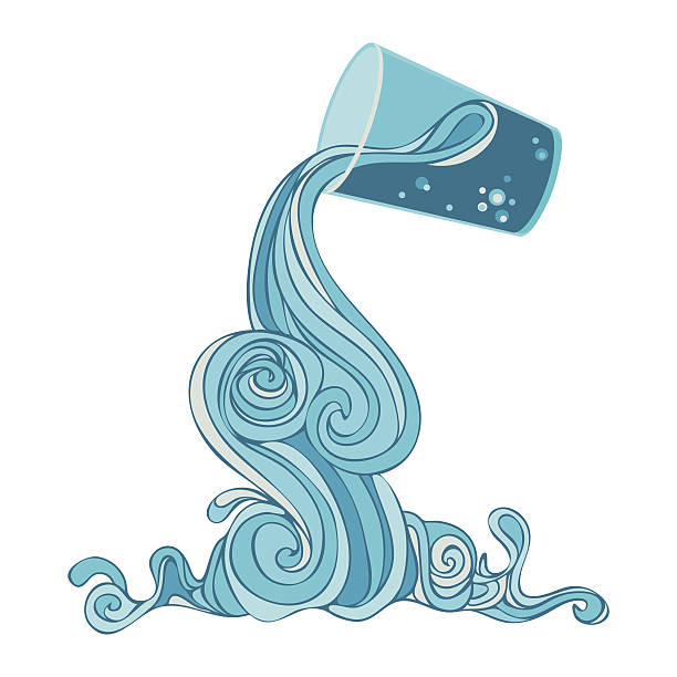 ilustrações de stock, clip art, desenhos animados e ícones de vector água splash de vidro - pouring
