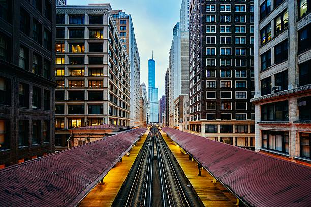 istock Afternoon Chicago L Tracks 464815846
