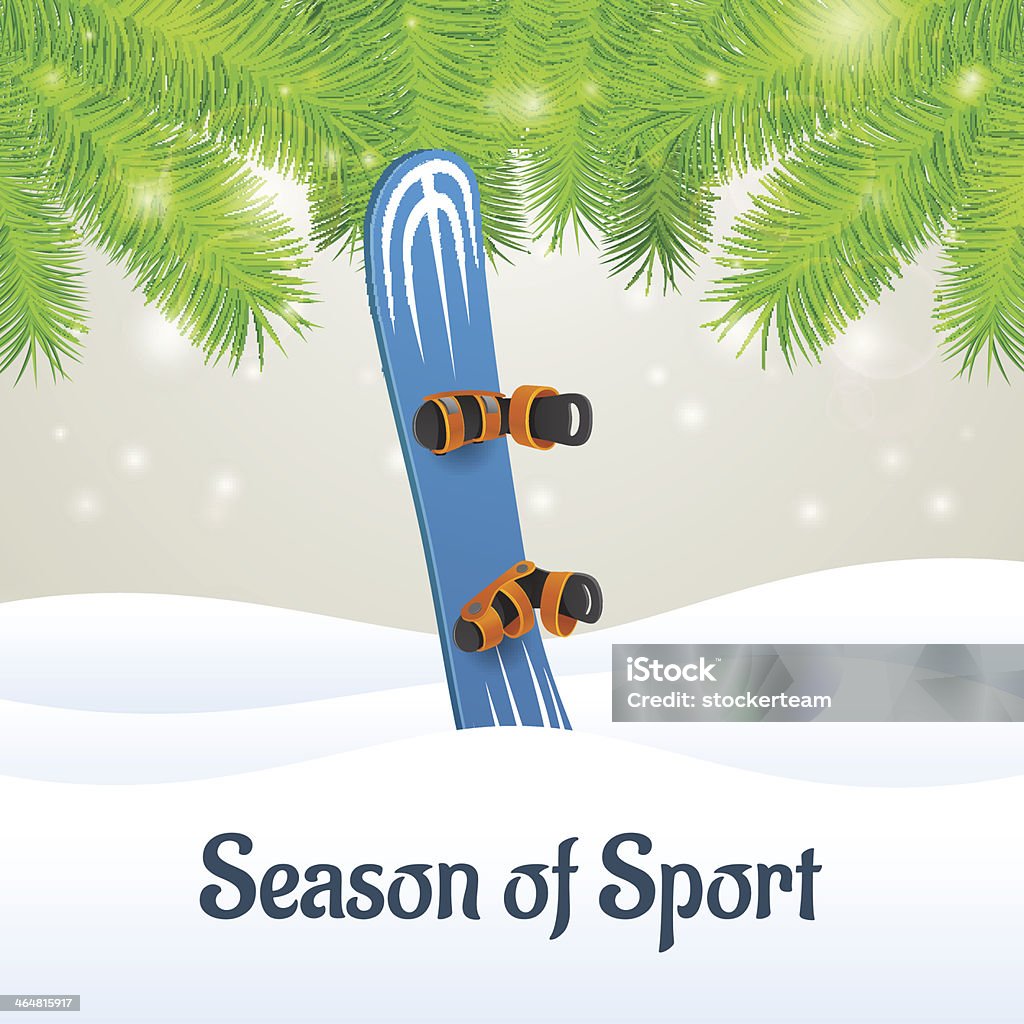 Saison de sport blue snowboard - clipart vectoriel de Activité de loisirs libre de droits