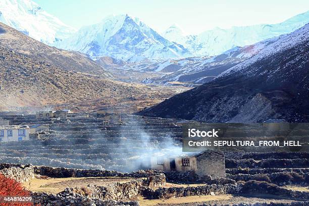 Flare Sunlight Cabin From Everest Trek Route Stock Photo - Download Image Now - Horizontal, Lens Flare, Light - Natural Phenomenon