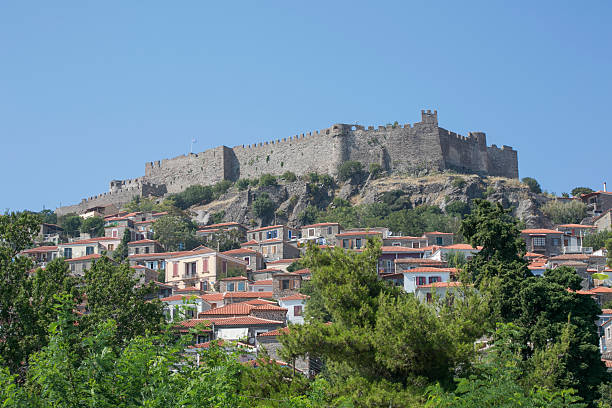 istock historical castle and townview molyvos at lesbos greece 464816522