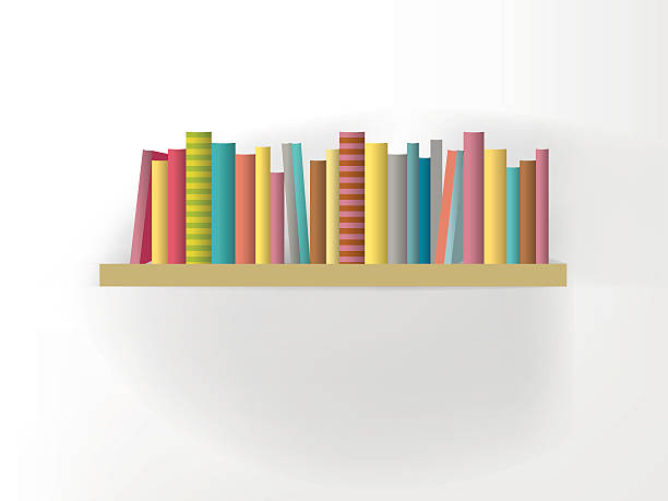 istock Book shelf interior. Modern furniture design isolated on white. 464819610