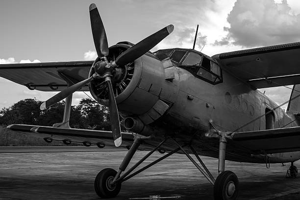 Old Antonov Aircraft Black&White