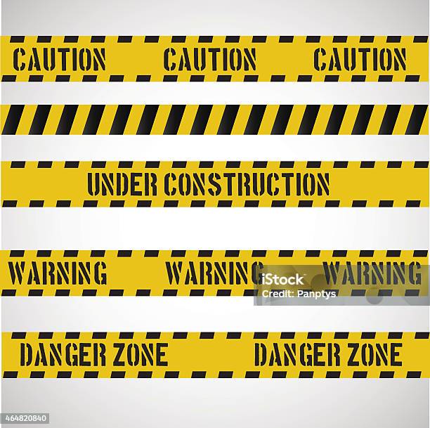 Caution Stripes Collection Stock Illustration - Download Image Now - Audio Cassette, Barricade Tape, Adhesive Tape