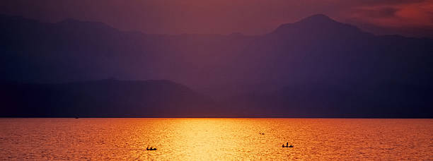 Lake Kivu Lake Kivu on the borders of the DRC, and Rwanda lake kivu stock pictures, royalty-free photos & images