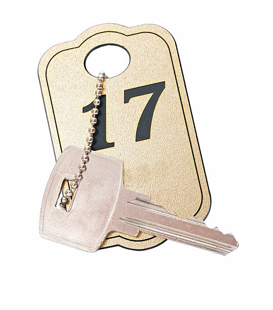 istock Room key from a hotel with number 464825559