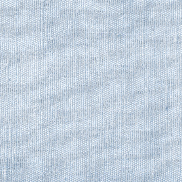 istock Light Blue Flax Fiber Canvas Linen Texture, Detailed Fabric Closeup 464825869