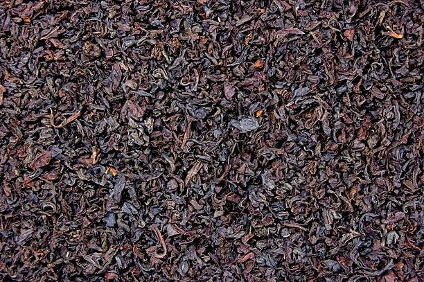 istock Detailed Black Loose Leaf Tea Texture Macro Closeup Horizontal Background 464825911