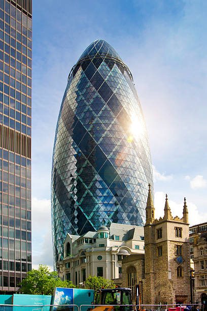 ガーキン建物、ロンドン - 30 st mary axe ストックフォトと画像