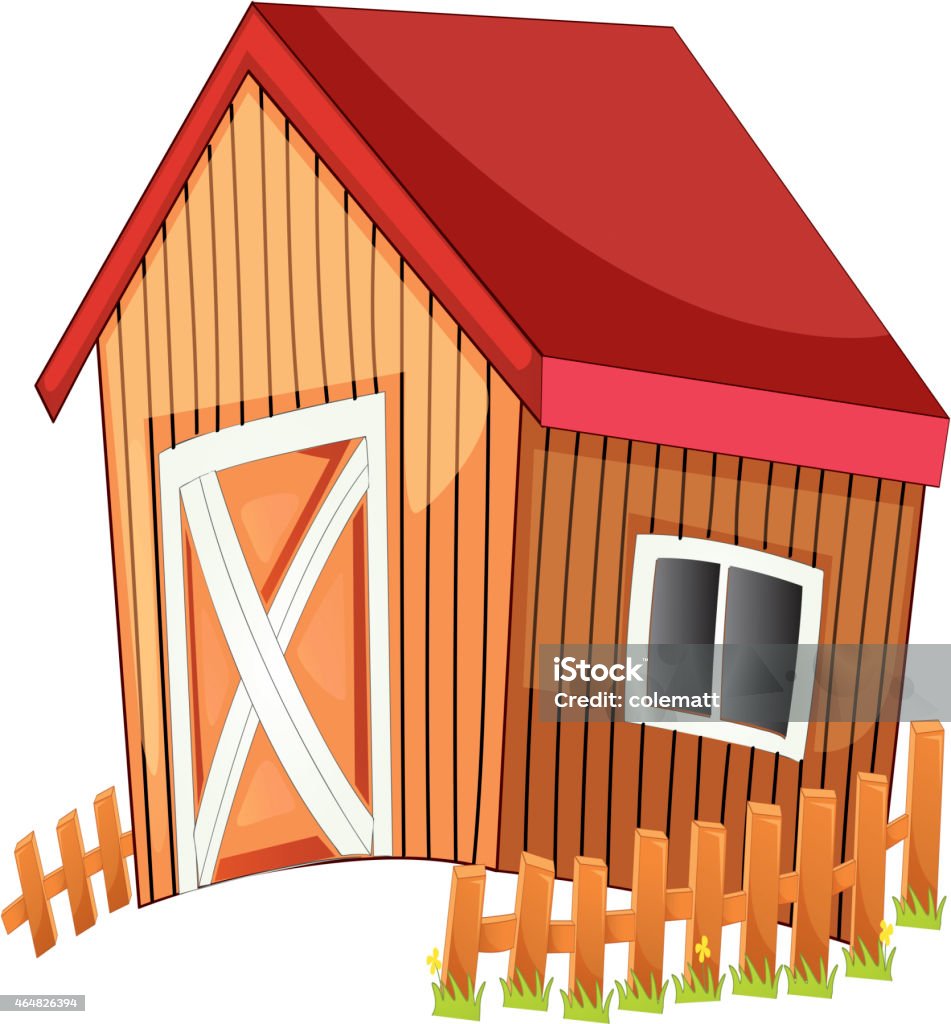 Barn Illustration of a close up barn 2015 stock vector