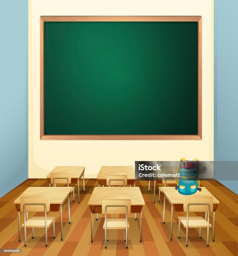 Classroom Illustration of an empty classroom 2015 stock vector