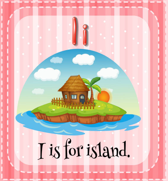 ilustrações, clipart, desenhos animados e ícones de letra i - island education learning letter i