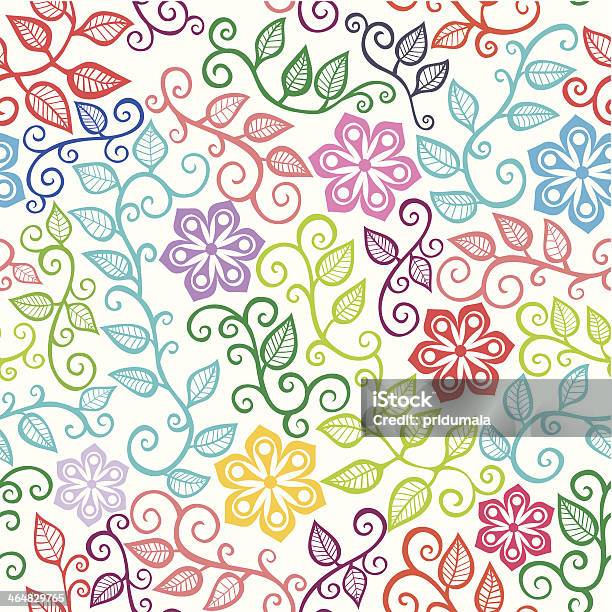 Seamless Texture With Flowers Endless Floral Pattern Stock Illustration - Download Image Now