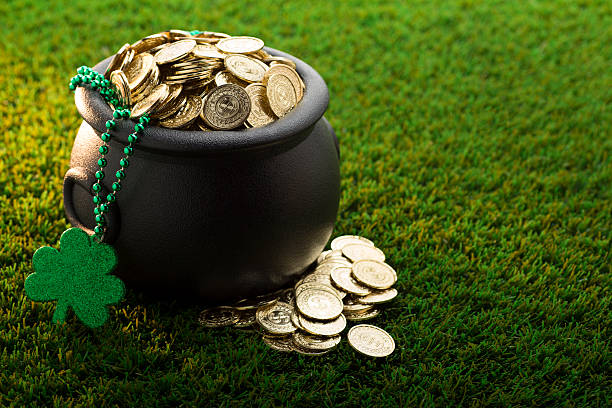 istock Big Pot of Gold on St. Patrick's Day 464830476