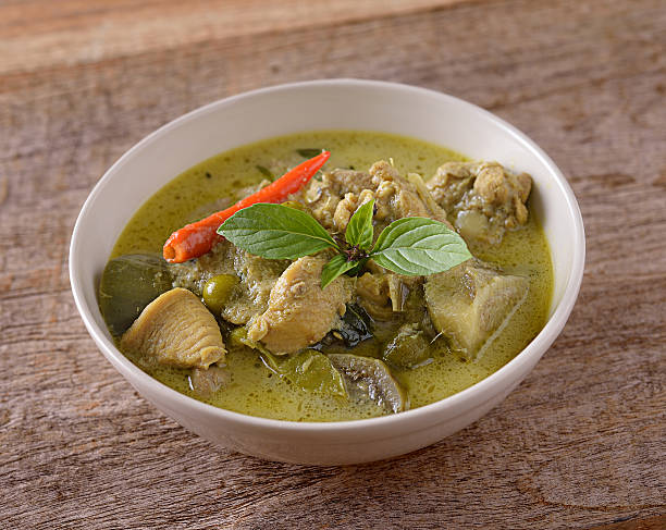 istock Green chicken Curry , Thai cuisine 464830970