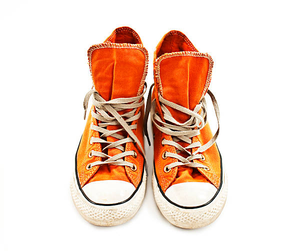 istock Vintage orange shoes 464832516