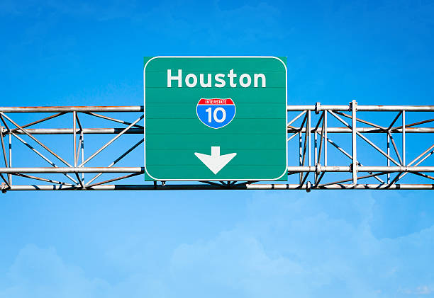 Houston Interstate 10 Sign stock photo